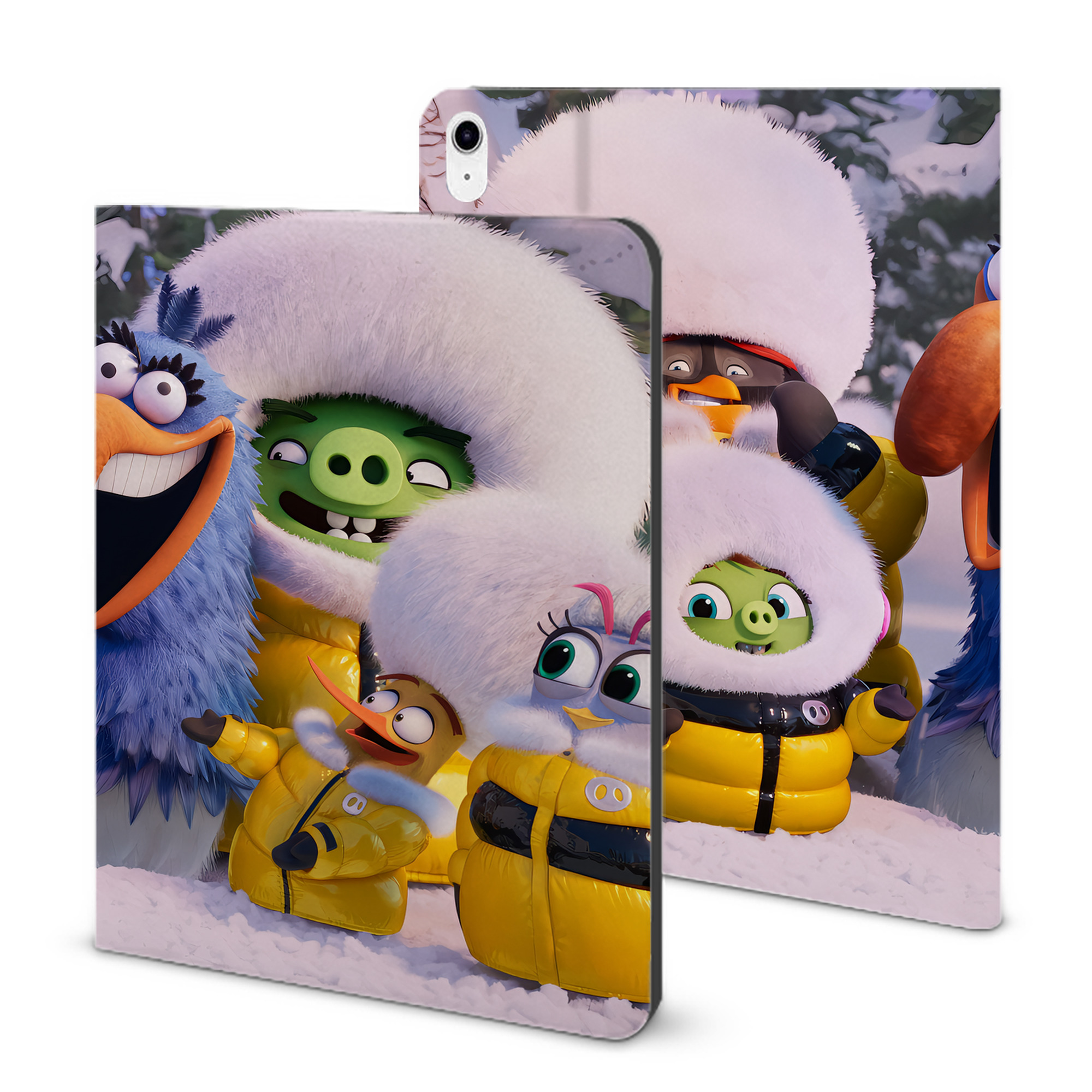 （画像用） Angry Birds アングリーバード IPad ケース ブック型 PUレザー TPU 耐衝撃 軽量 薄型 ペン収納なし 全面保護 IPad 各モデル対応